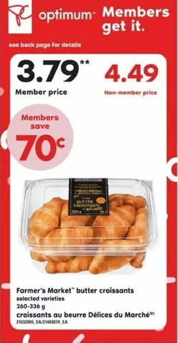 Valu-mart Farmer's market butter croissants offer