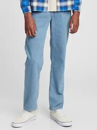 Gap Teen relaxed taper jeans with washwell offer