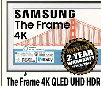 2001 Audio Video Samsung 50" the frame 4k qled uhd hdr offer