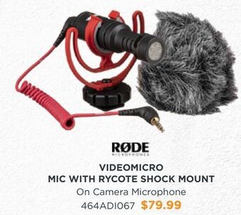 Henry's Rode videomicro mic with rycote shock mount offer