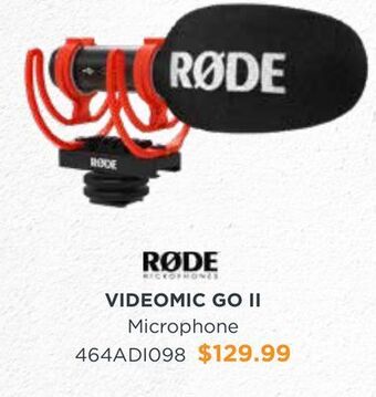 Henry's Rode videomic go ii microphone offer