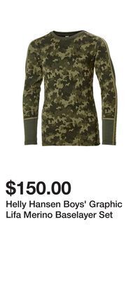 Sport Chek Helly hansen boys' graphic lifa merino baselayer set offer