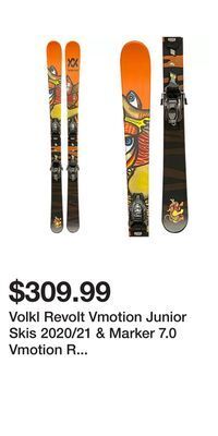 Sport Chek Volkl revolt vmotion junior skis 2020/21 & marker 7.0 vmotion r junior bindings offer