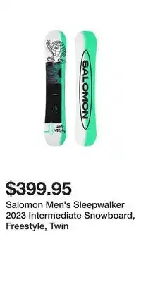 Sport Chek Salomon men's sleepwalker 2023 intermediate snowboard, freestyle, twin offer