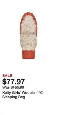 Sport Chek Kelty girls' woobie -1°c sleeping bag offer