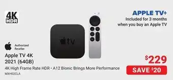 Visions Electronics Apple tv 4k 2021 (64gb) offer