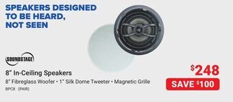 Visions Electronics Soundstage 8" in-ceiling speakers offer