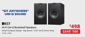 Visions Electronics Kef hi-fi uni-q bookshelf speakers offer