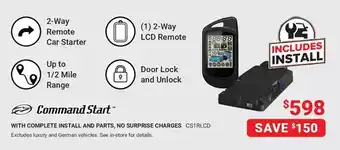 Visions Electronics Command start offer