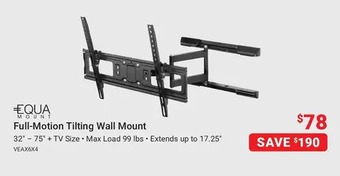 Visions Electronics Full-motion tilting wall mount offer