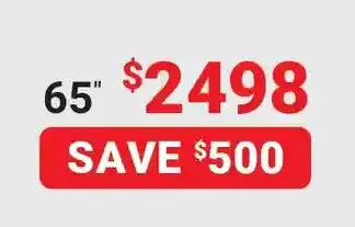 Visions Electronics Sony oled google tv native 120hz panel 65" a80k smart tv offer
