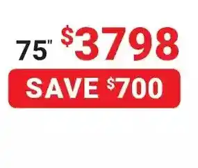 Visions Electronics Samsung 75" qn90ba neo qled 4k mini led smart tv bluetooth offer