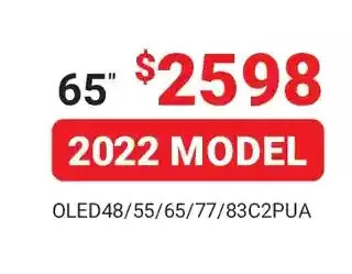 Visions Electronics Lg oled evo c2 4k hdr oled evo smart tv 65" offer