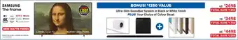 Visions Electronics Samsung the frame 4k hdr ls03ba smart tv 65" + bonus ultra-slim soundbar system offer