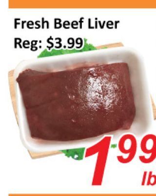 Seasons Foodmart Fresh beef liver offer