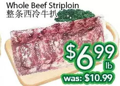 Ample Food Market Whole beef striploin offer