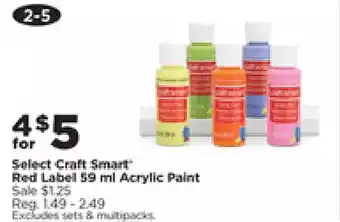 Michaels Craft smart red label s9 ml acrylic paint offer