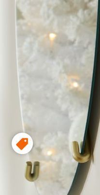 Home Depot Glucksteinelements cole 24-inch w x 24-inch h frameless round mirror with brushed brass metal offer