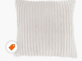 Home Depot Monarch specialties 18-inch x 18-inch ivory ultra soft ribbed style pillow offer