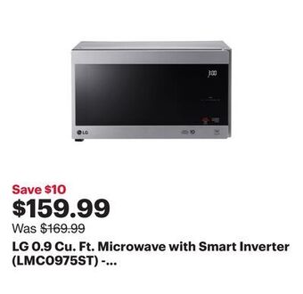 Best Buy Lg 0.9 cu. ft. microwave with smart inverter (lmc0975st) - stainless steel offer