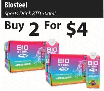 Healthy Planet Biosteel sports drink rtd offer