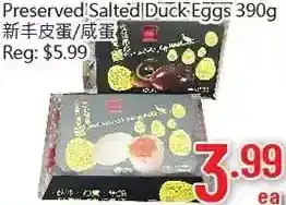 Hong Tai Supermarket Preserved salted duck eggs offer