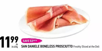 Coppa's Fresh Market San daniele boneless prosciutto offer