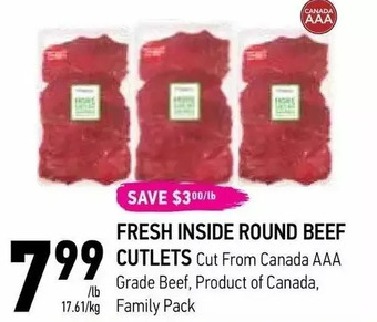 Coppa's Fresh Market Fresh inside round beef cutlets offer
