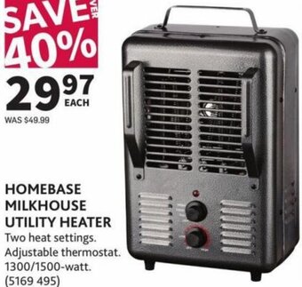 Co-op Homebase Milkhouse Utility Heater offer