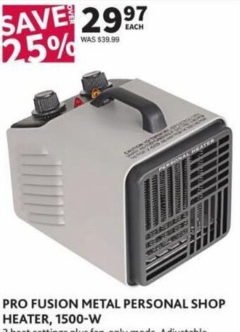 Co-op Pro Fusion Metal Personal Shop Heater, 1500-W offer
