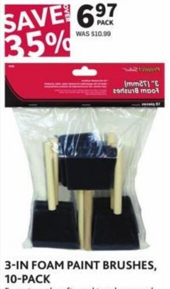 Co-op 3-In Foam Paint Brushes, 10-Pack offer