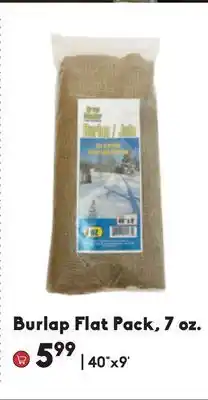 Sheridan Nurseries Burlap flat pack, 7 oz. offer