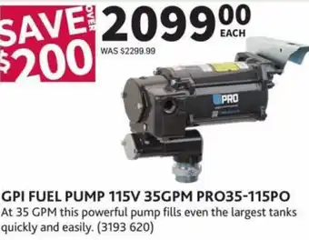 Co-op GPI Fuel Pump 115V 35GPM Pro35-115PO offer