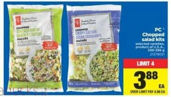 Real Canadian Superstore PC chopped salad kits offer