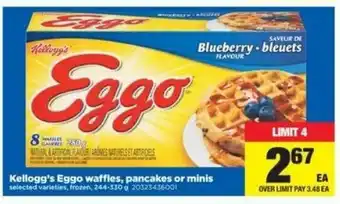 Real Canadian Superstore Kellogg's eggo waffles, pancakes or minis offer