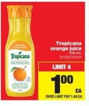 Real Canadian Superstore Tropicana orange juice offer