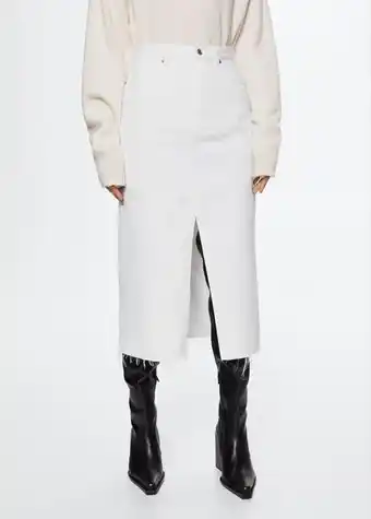 Mango Slit denim skirt offer