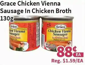 Blue Sky Supermarket Grace Chicken Vienna Sausage In Chicken Broth 130g offer