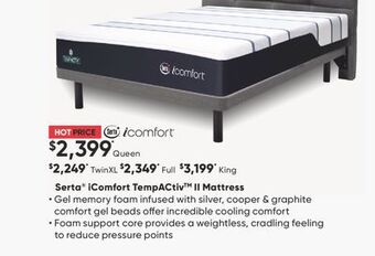 Sleep Country Serta icomfort tempactiv ii mattress offer