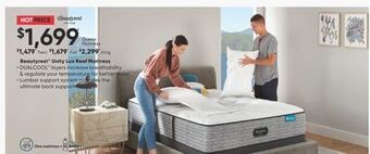 Sleep Country Beautyrest unity lux reef mattress offer