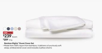 Sleep Country Bamboo nights duvet cover set offer