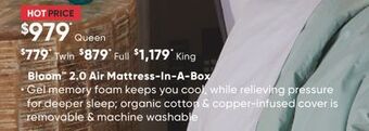 Sleep Country Bloom 2.0 air mattress-in-a-box offer