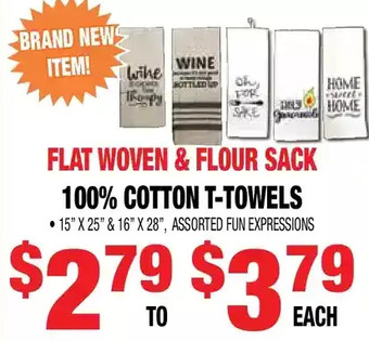 Len's Mill Stores 100% cotton t-towels offer