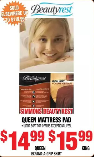 Len's Mill Stores Simmons beauty rest queen mattress pad offer