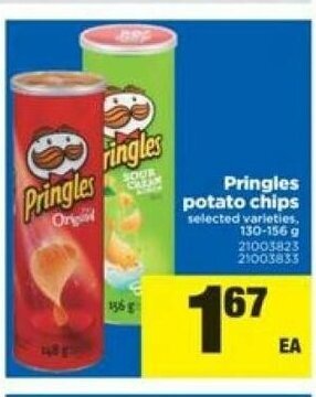 Real Canadian Superstore Pringles potato chips offer