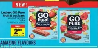 Real Canadian Superstore Lecierc GO pure fruit & oat bars offer