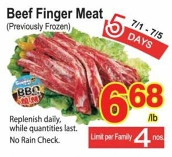 T&T Supermarket Beef finger meat offer