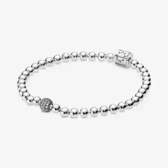 Bracelet avec perles et pavé