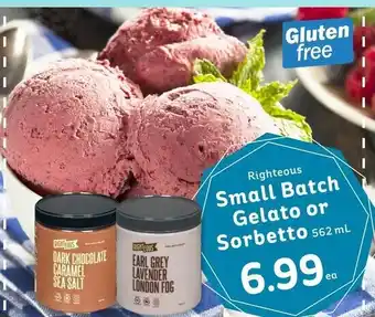 IGA Small batch gelato or sorbetto offer