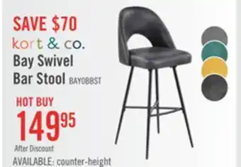 The Brick Bay swivel bar stool - charcoal offer